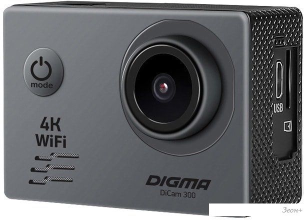 Экшен-камера Digma DiCam 300 (серый)