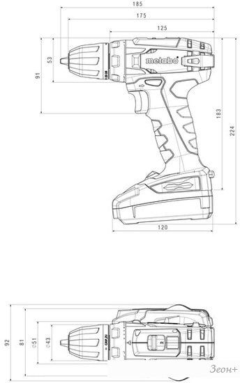Дрель-шуруповерт Metabo BS 14.4 602206550 (с 2-мя АКБ, кейс)