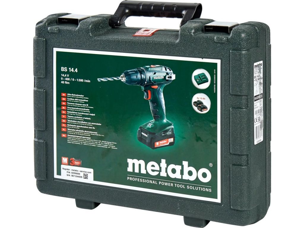 Дрель-шуруповерт Metabo BS 14.4 602206550 (с 2-мя АКБ, кейс)