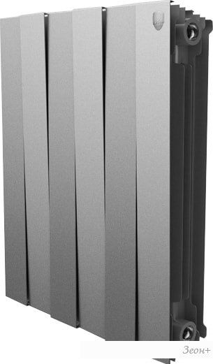 Биметаллический радиатор Royal Thermo PianoForte 500 Silver Satin (4 секции)