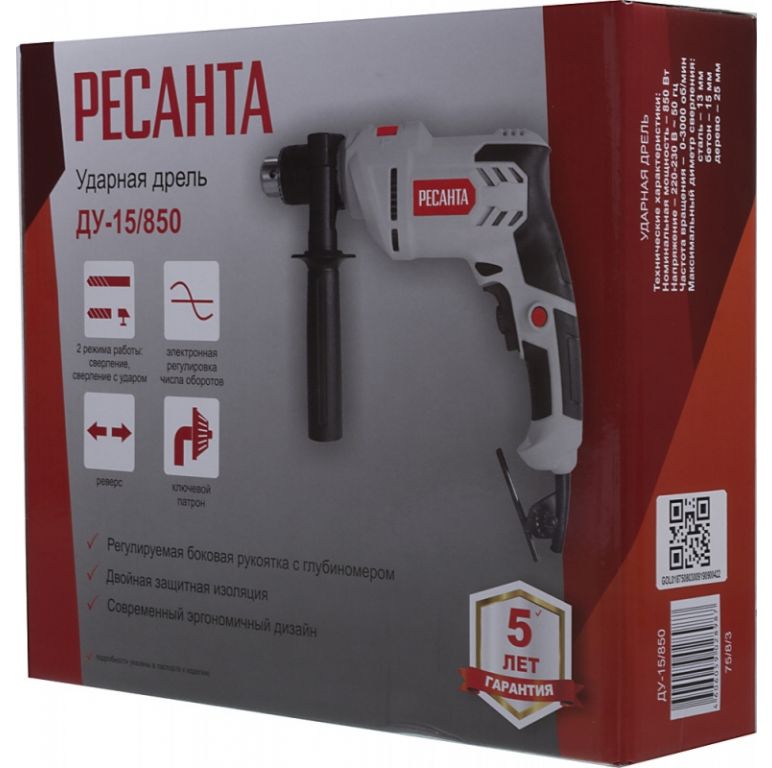 Ударная дрель Ресанта ДУ-15/850
