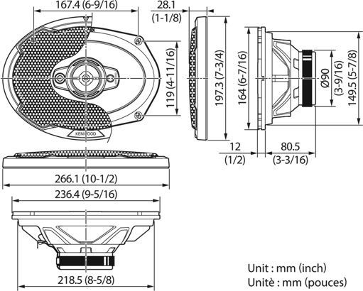 Коаксиальная АС Kenwood KFC-PS6986
