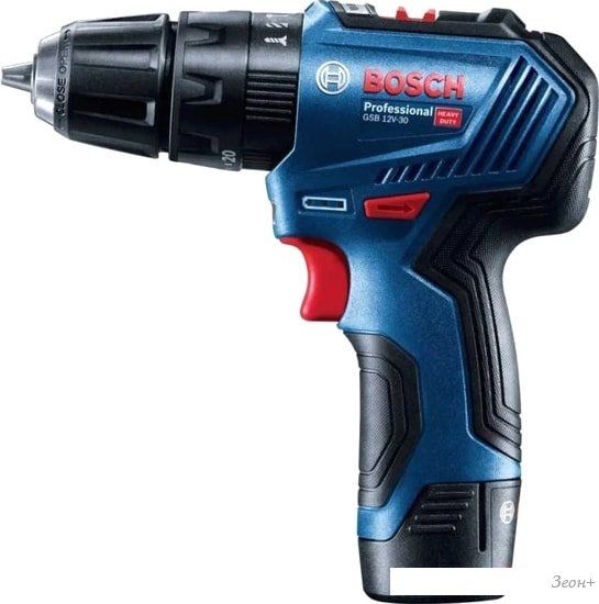 Дрель-шуруповерт Bosch GSB 12V-30 Professional 06019G9100 (с 2-мя АКБ, кейс)