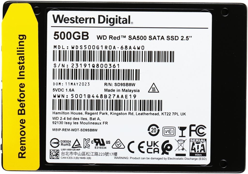 SSD WD Red SA500 NAS 500GB WDS500G1R0A