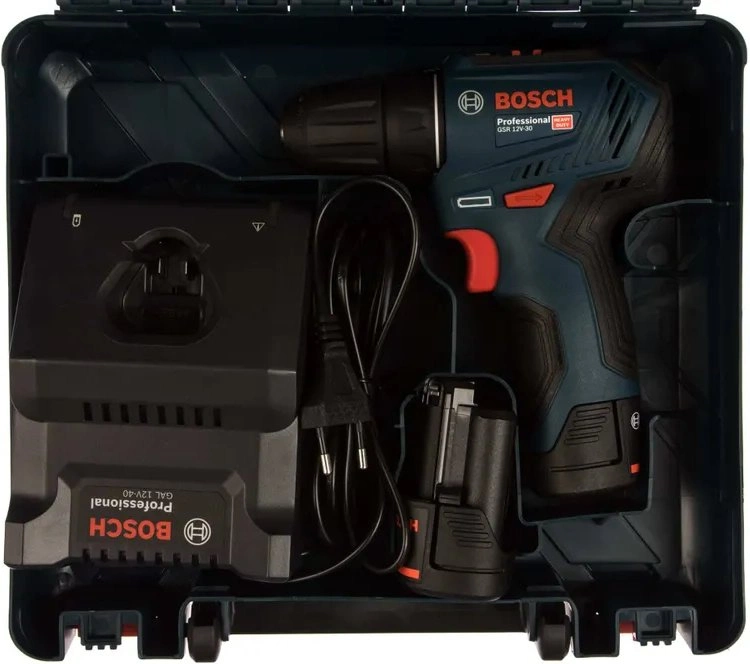 Дрель-шуруповерт Bosch GSR 12V-30 Professional 06019G9000 (с 2-мя АКБ, кейс)