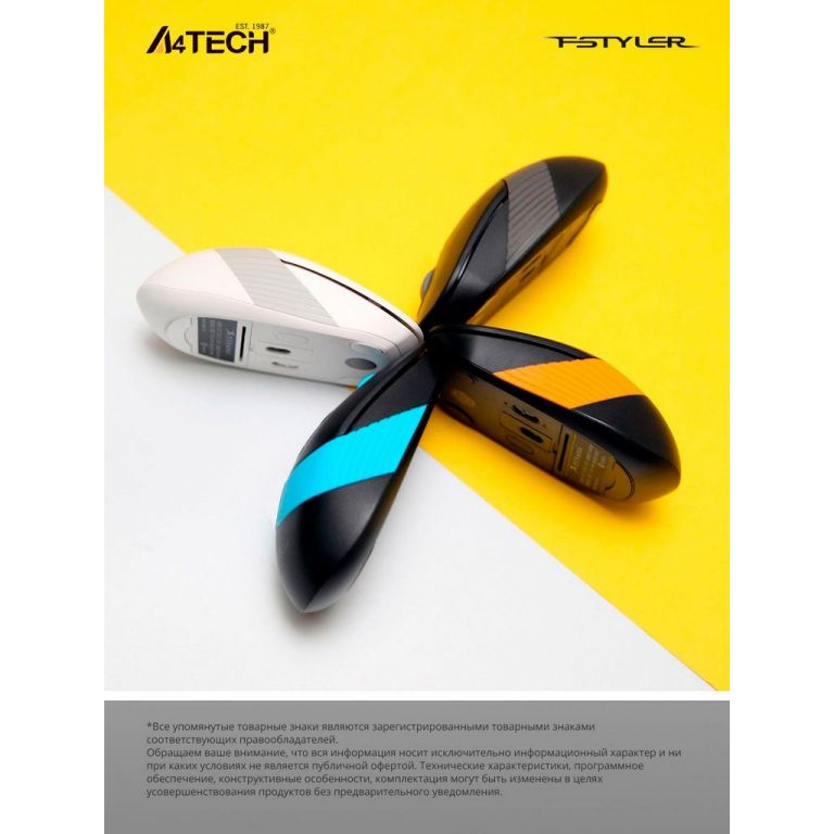 Мышь A4Tech Fstyler FG10S (черный/синий)