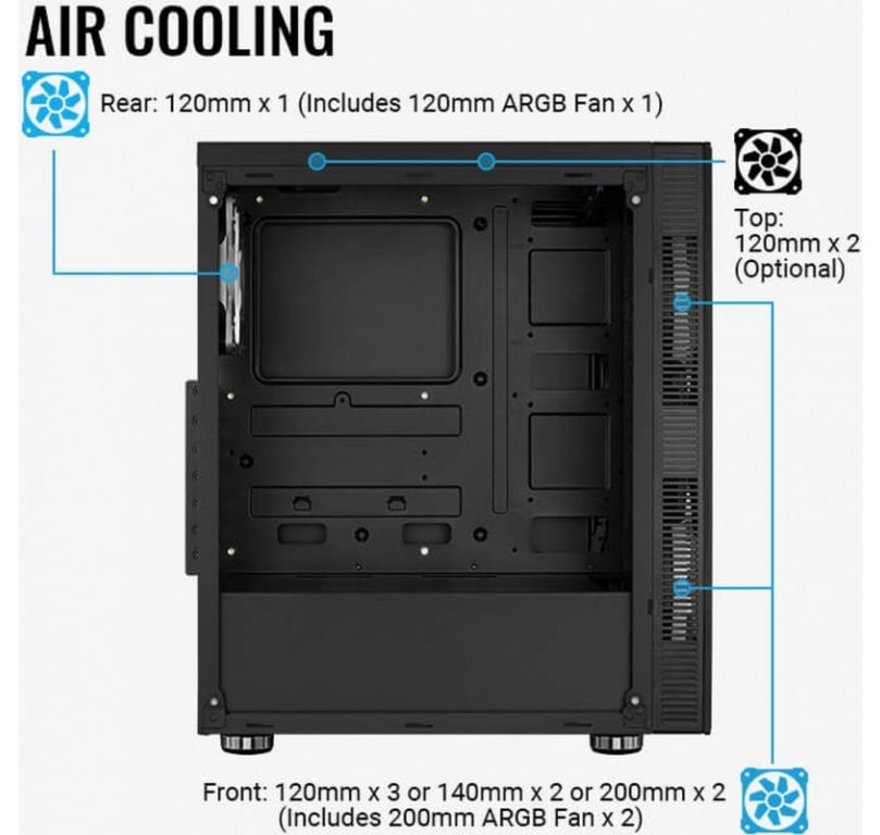 Корпус Aerocool Python-G-BK-v1 черный