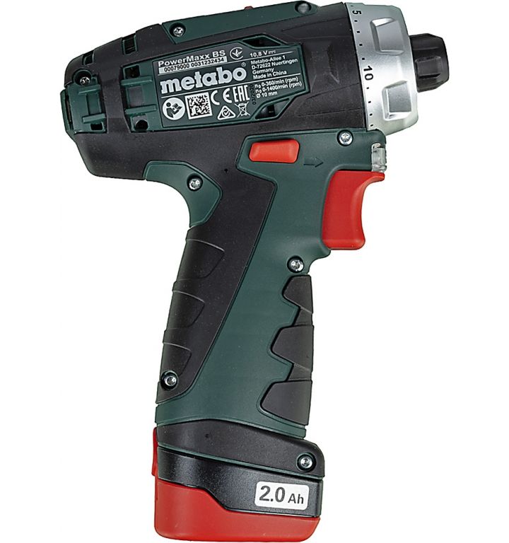 Дрель-шуруповерт Metabo PowerMaxx BS 600984000 (с 2-мя АКБ)