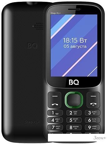 Мобильный телефон BQ-Mobile BQ-2820 Step XL+ (черный/зеленый)