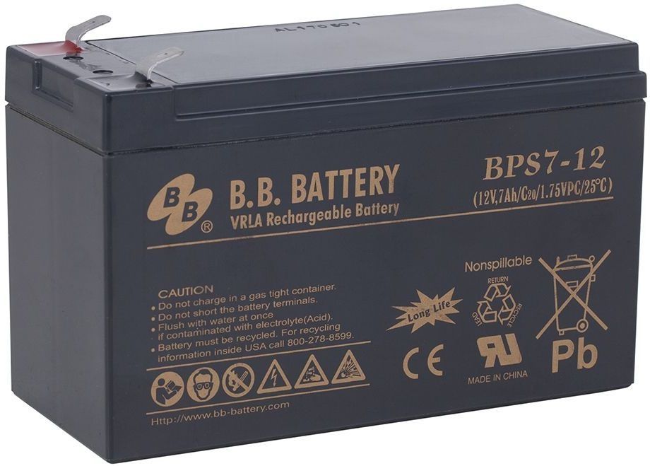 Аккумулятор для ИБП B.B. Battery BPS7-12 (12В/7 А·ч)