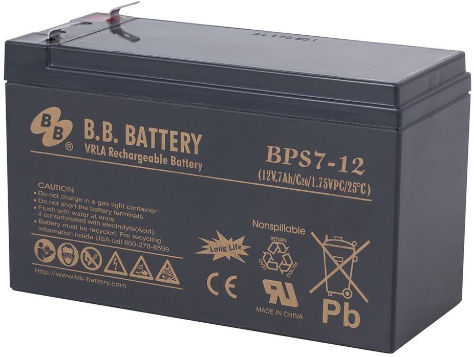 Аккумулятор для ИБП B.B. Battery BPS7-12 (12В/7 А·ч)