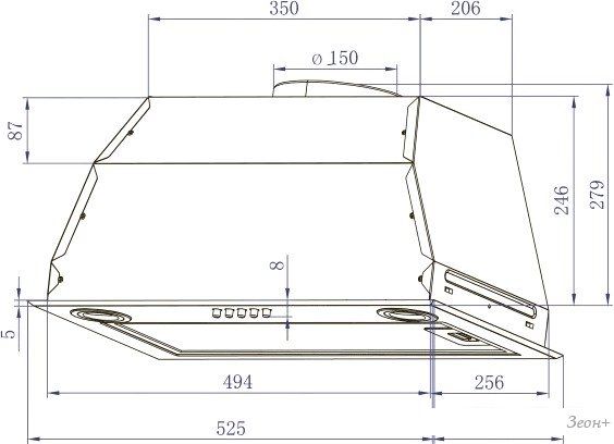 Кухонная вытяжка Exiteq EX-1176