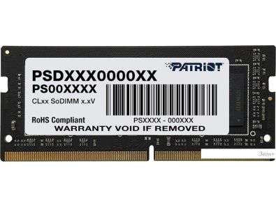   Patriot Signature Line 8GB DDR4 SODIMM PC4-25600 PSD48G320081S