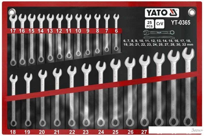 Набор ключей Yato YT-0365 25 предметов