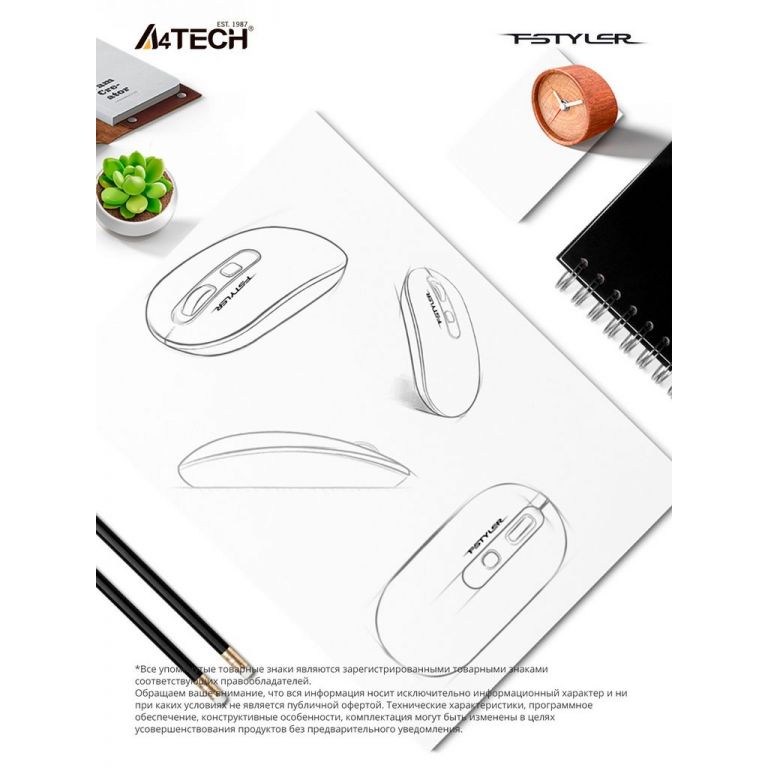 Мышь A4Tech Fstyler FG20 (белый)