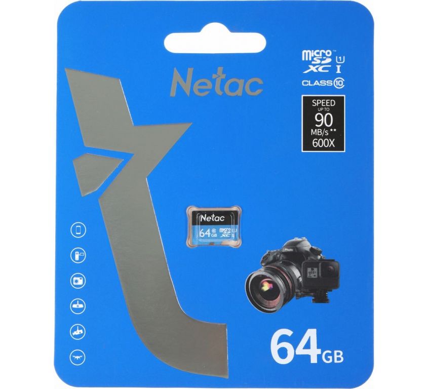Карта памяти Netac P500 Standard 64GB NT02P500STN-064G-S