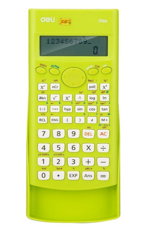 Калькулятор научный Deli E1710A/GRN зеленый 10+2