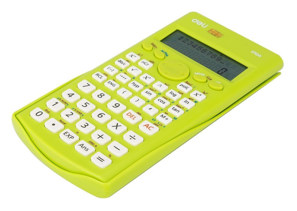 Калькулятор научный Deli E1710A/GRN зеленый 10+2