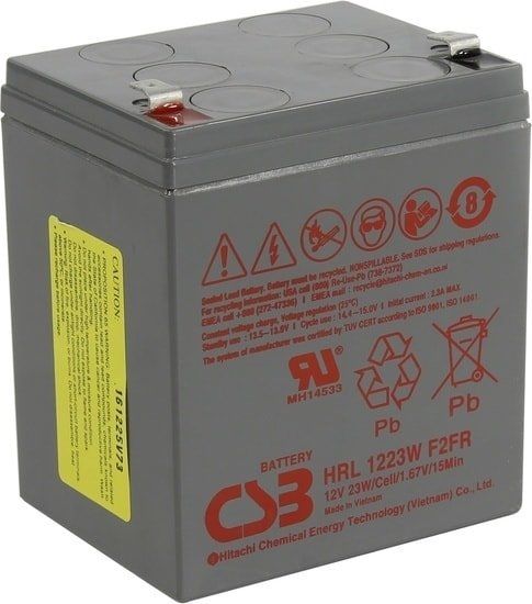Аккумулятор для ИБП CSB HRL1223W F2FR (12В/5 А·ч)