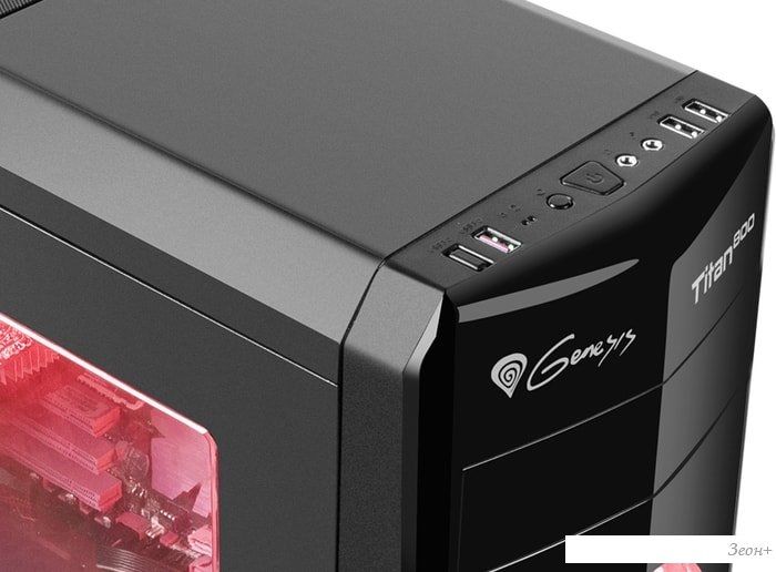 Корпус Genesis Titan 800 (красная подсветка)