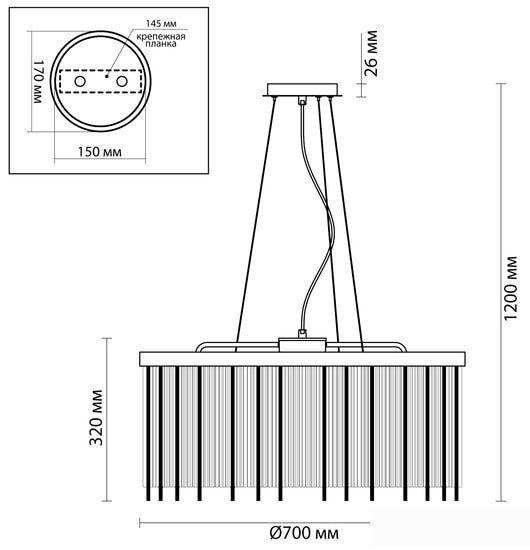 Подвесная люстра Odeon Light York 4788/10