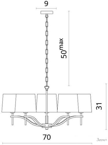 Подвесная люстра Divinare Soprano 1341/02 LM-5