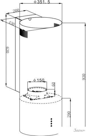 Кухонная вытяжка HOMSair Art 1050WL 35 (черный)