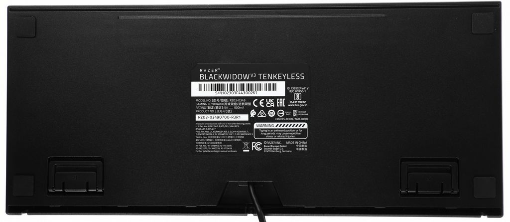 Клавиатура Razer BlackWidow V3 Tenkeyless Green Switch