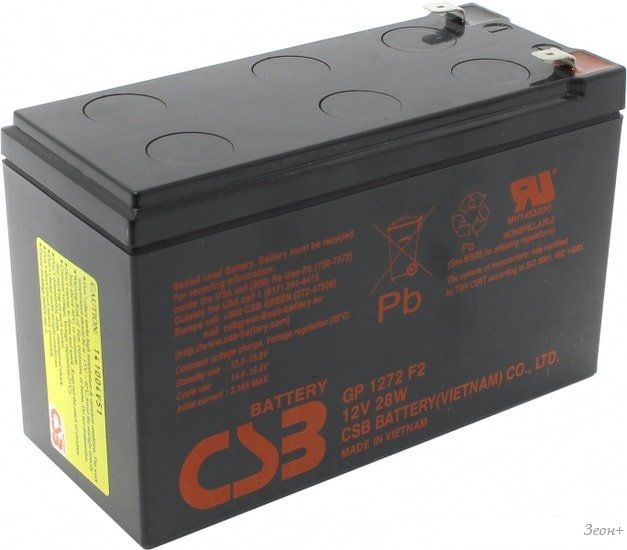 Аккумулятор для ИБП CSB GP1272 28W F2 (12В/7.2 А·ч)