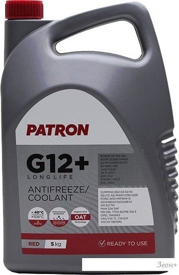 Антифриз Patron G12+ LongLife Red 5кг