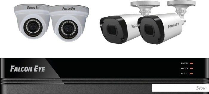 Гибридный видеорегистратор Falcon Eye FE-104MHD KIT Офис SMART