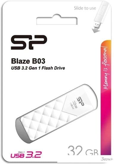 USB Flash Silicon-Power Blaze B03 32GB (белый)