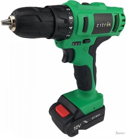 Дрель-шуруповерт Zitrek Greenpower 12-Li 063-4074 (с 2-мя АКБ, кейс)