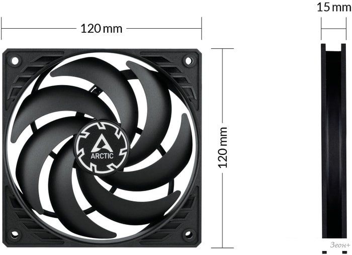 Вентилятор для корпуса Arctic P12 Slim PWM PST ACFAN00187A
