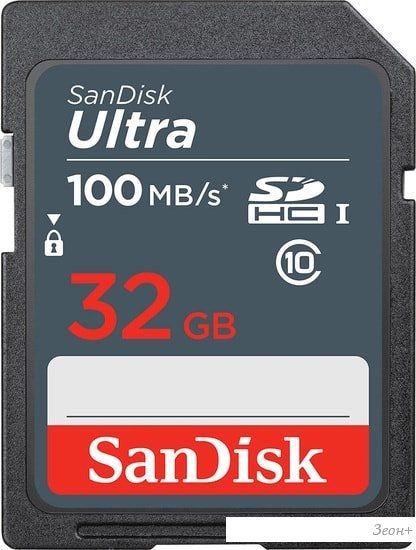 Карта памяти SanDisk Ultra SDHC SDSDUNR-032G-GN3IN 32GB