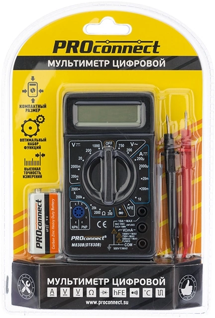 Мультиметр PROconnect DT830B
