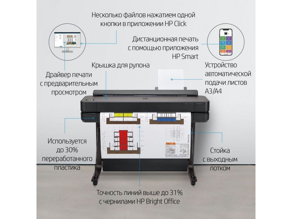 Плоттер HP DesignJet T630 (36-дюймовый)