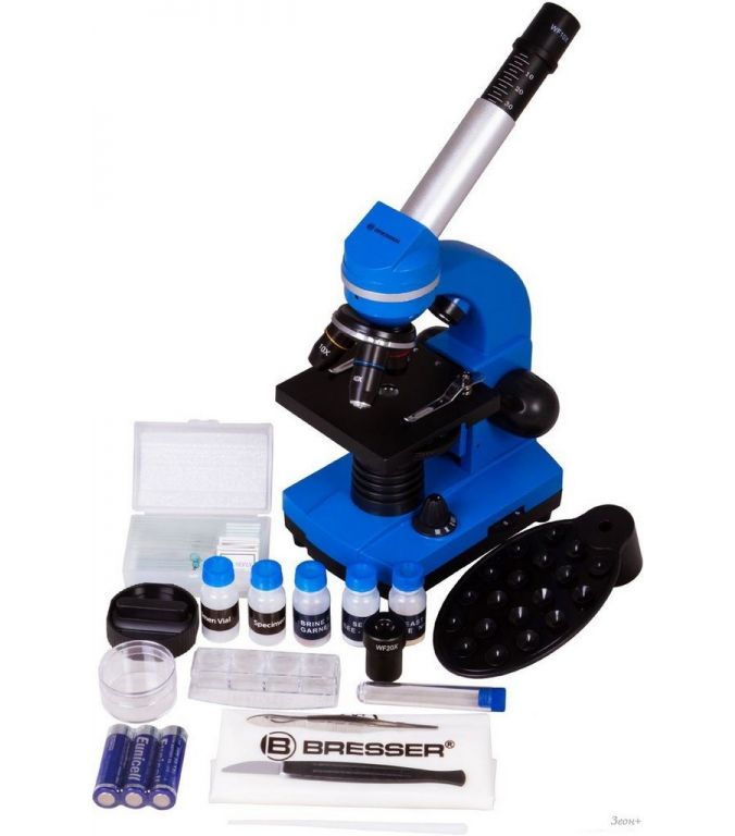 Детский микроскоп Bresser Junior Biolux SEL 40–1600x 74322 (синий)