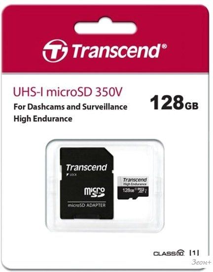 Карта памяти Transcend microSDXC TS128GUSD350V 128GB (с адаптером)