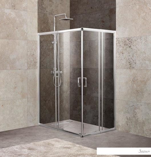 Душевой уголок BelBagno UNIQUE-AH-2-100/115-75/90-C-Cr (прозрачное стекло)