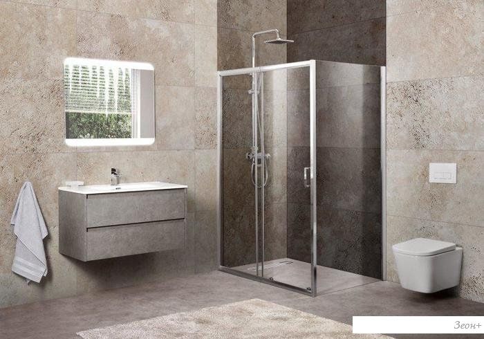 Душевой уголок BelBagno UNIQUE-AH-1-110/125-100-C-Cr (прозрачное стекло)
