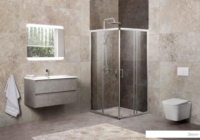 Душевой уголок BelBagno UNIQUE-A-2-75/90-C-Cr (прозрачное стекло)