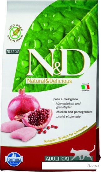 Сухой корм для кошек Farmina N&D Grain Free Cat Chicken & Pomegranate Adult 5 кг