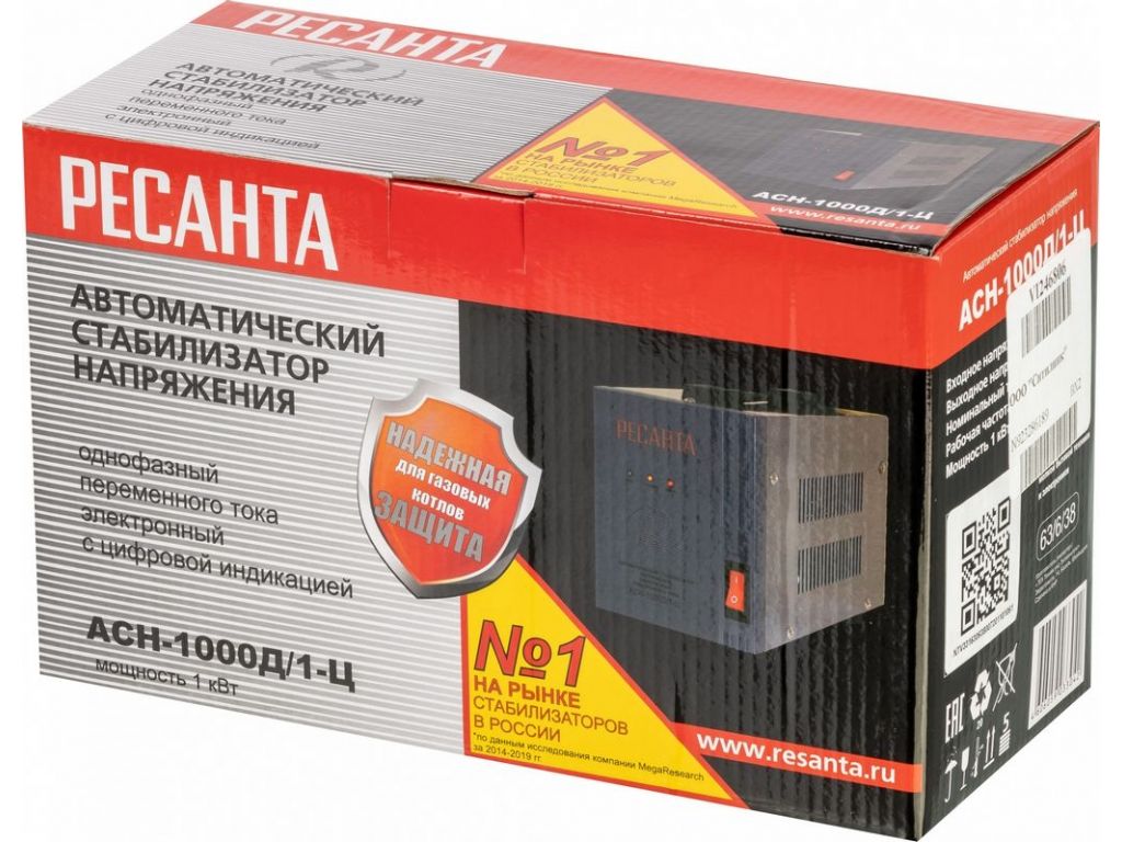 Стабилизатор напряжения Ресанта АСН-1000Д/1-Ц
