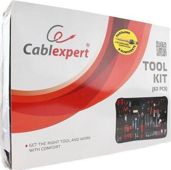 Специнструмент Cablexpert TK-ELEC (63 предмета)