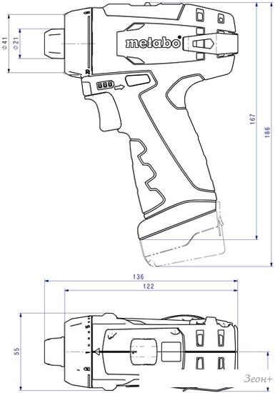 Дрель-шуруповерт Metabo BS Basic 600984500 (с 2-мя АКБ, кейс)