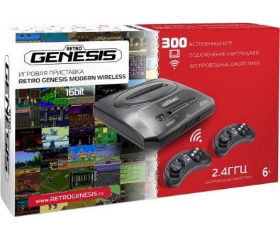 Игровая приставка Retro Genesis Modern Wireless (2 геймпада, 300 игр)