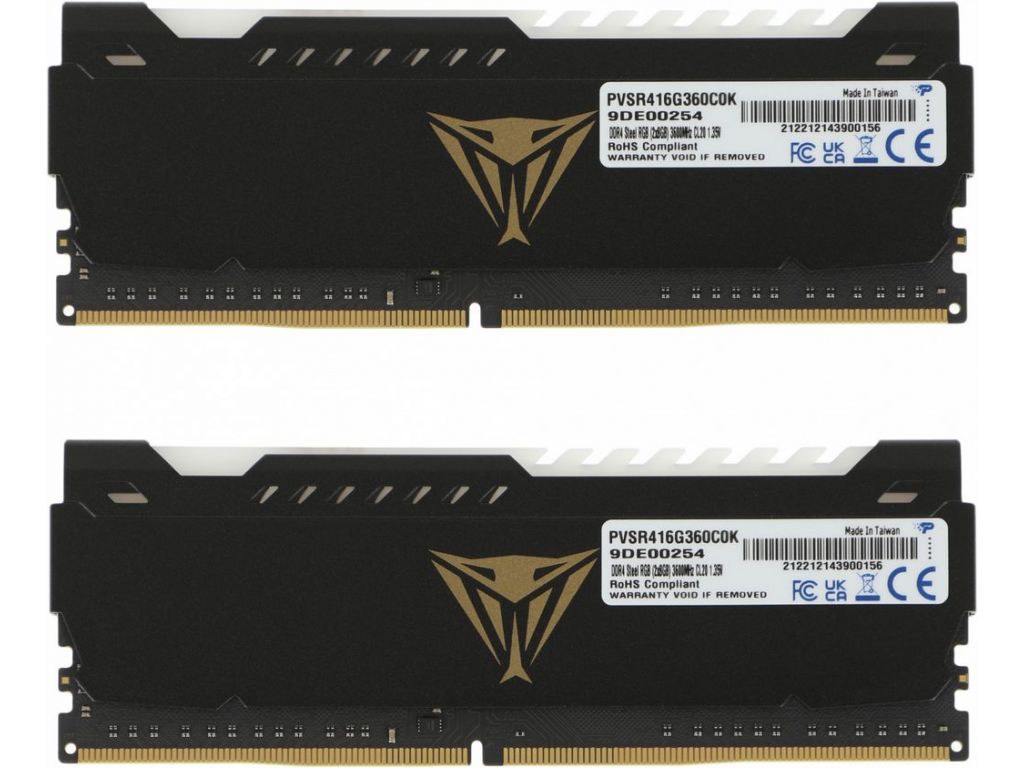 Оперативная память Patriot Viper Steel RGB 2x8GB DDR4 PC4-28800 PVSR416G360C0K