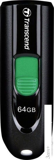 USB Flash Transcend JetFlash 790C 64GB (черный/зеленый)