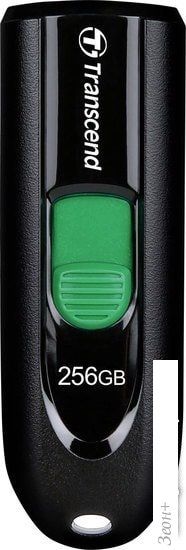 USB Flash Transcend JetFlash 790C 256GB (черный/зеленый)